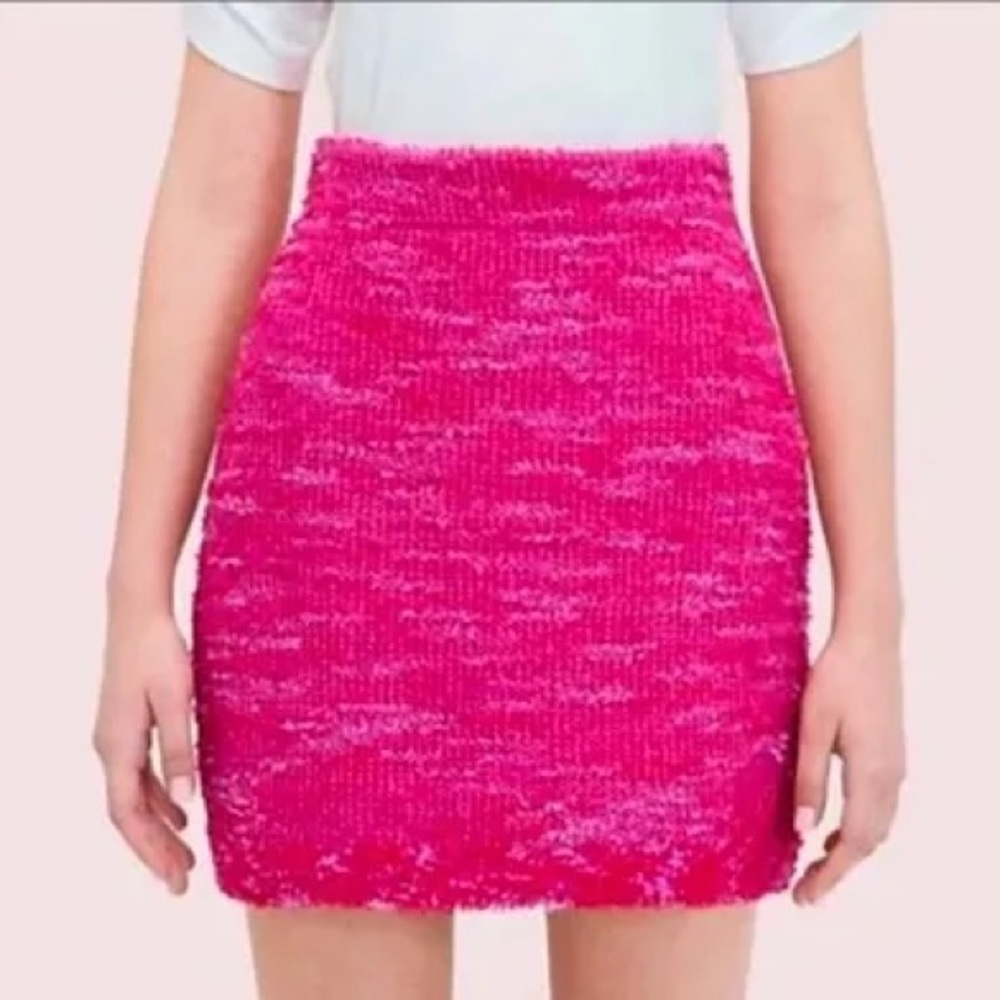 NWOT kate spade Hot Pink Knit Mini Skirt